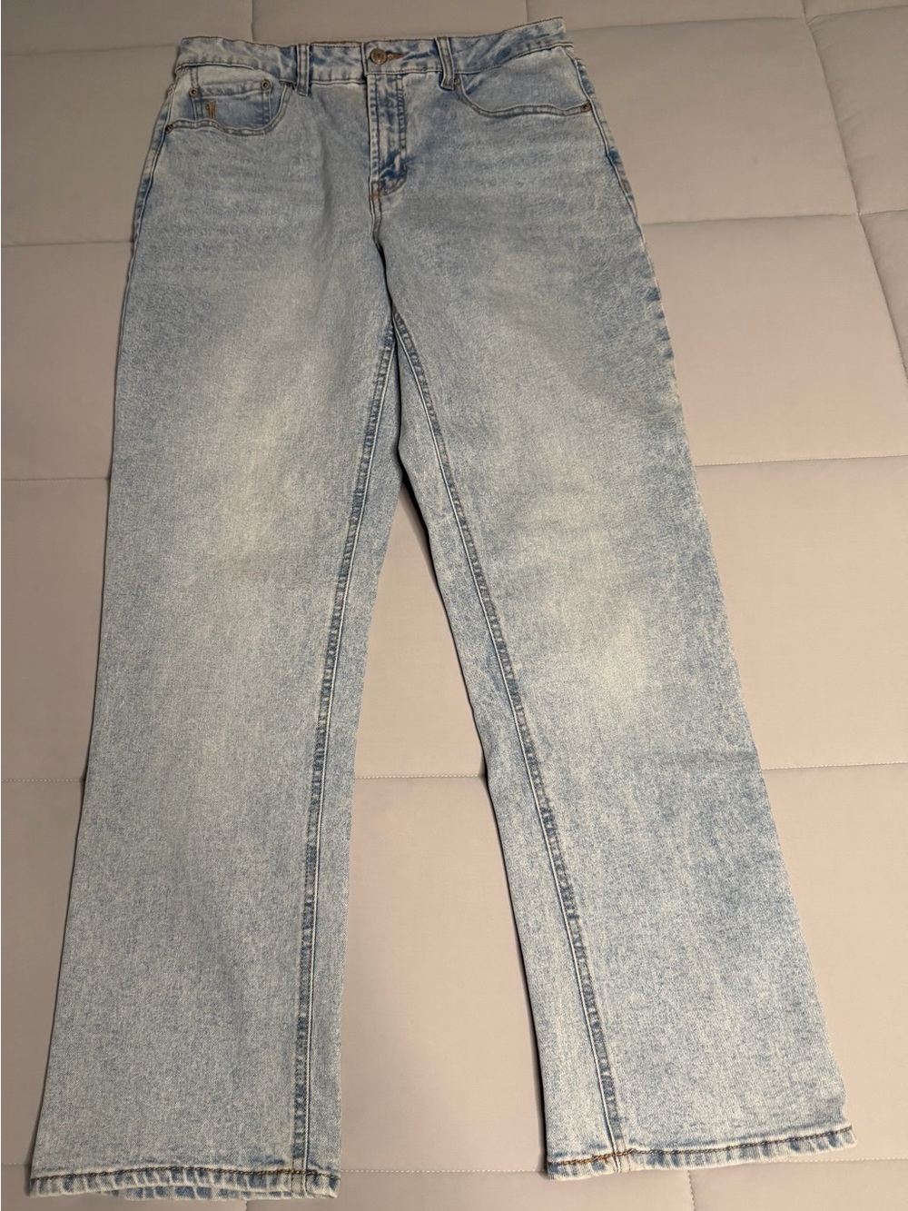 Frye High Rise Crop Jeans Womens Size 6/28 Light Blue Stevie Wash Uncuffed NWOT